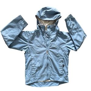 Columbia Women's Light Blue Hooded Raincoat